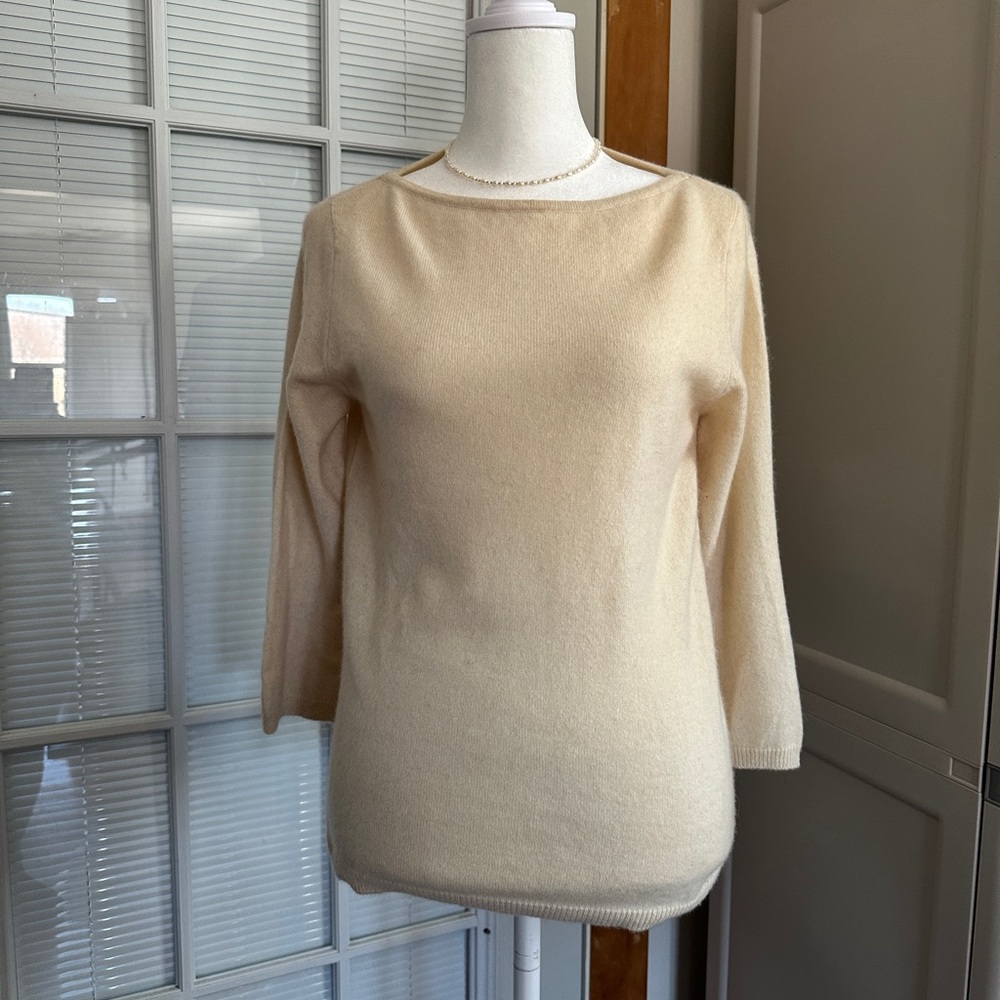 Ralph Lauren Light Cream Boatneck Women’s Sweater